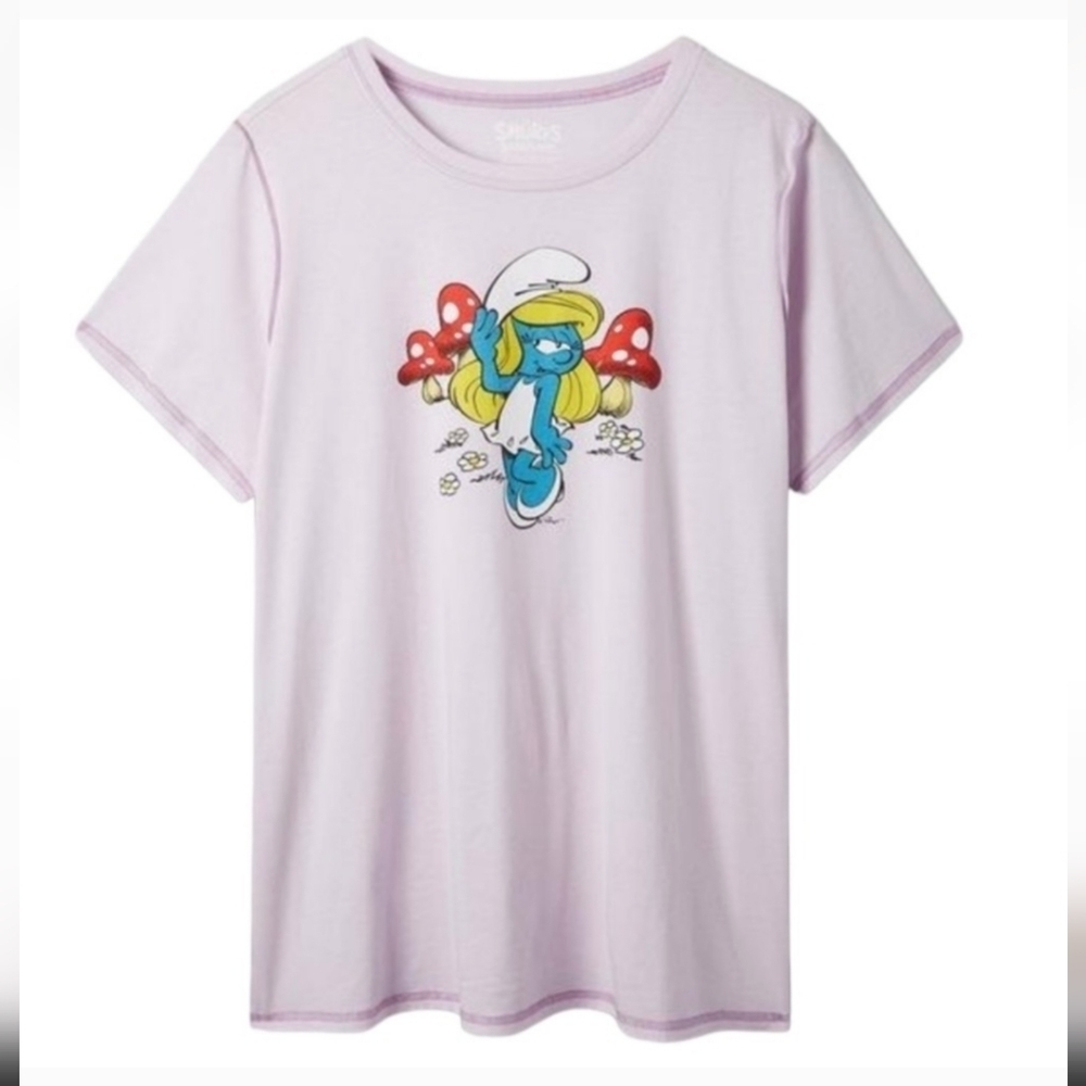 New Torrid Smurfette Classic Fit Cotton Crew Seam Tee plus size 1x